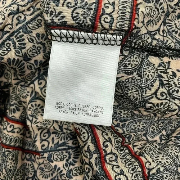 Anthropologie Vanessa Virginia Augusta Blouse Brown Motif XS - Picture 6 of 8